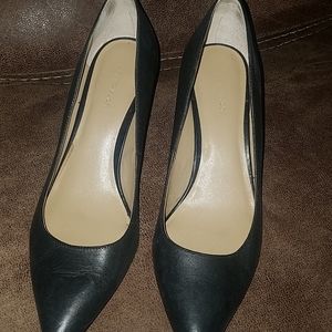 Black Leather Pumps